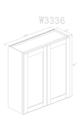 Wall 33" - Slim White Shaker 33 Inch Wall Cabinet - ZCBuildingSupply